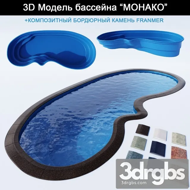 Composite Pool Monaco 3D Model Download