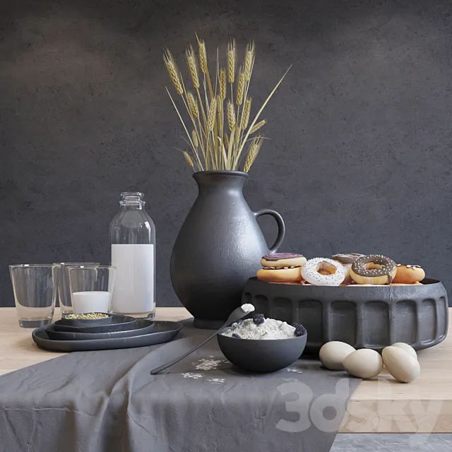 Composition for dining table 3DModel