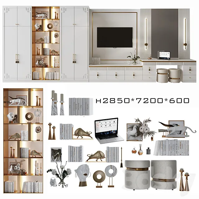 Composition in the bedroom_1 3D Model