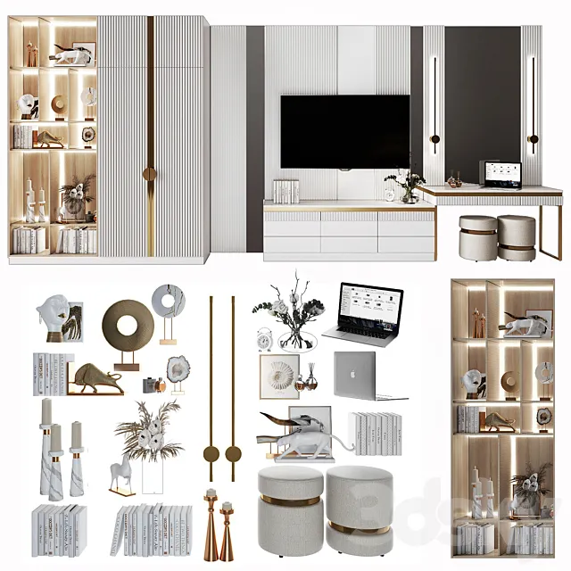 Composition in the bedroom_2 3DModel