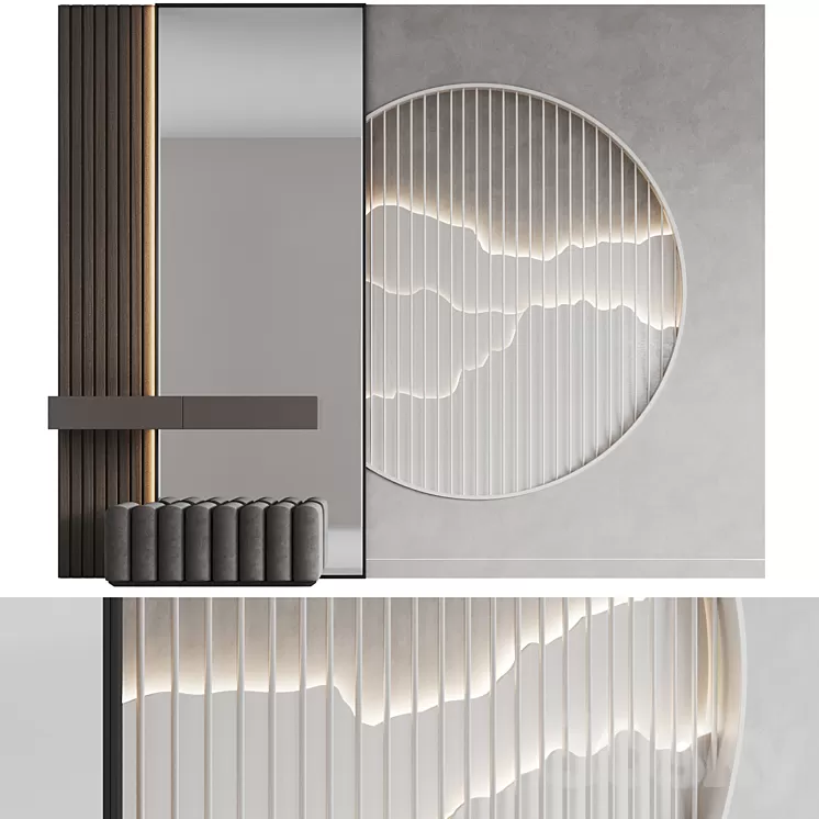 Composition in the entrance hall Mountains 3D Model Free