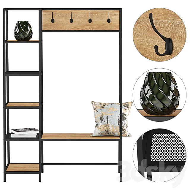 Composition in the hallway 12 | Hallway | Walker edison furniture 3D Model