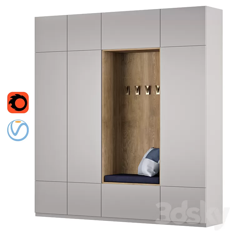 Composition in the hallway 70 | Hallway 3D Model