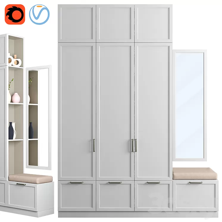 Composition in the hallway 75 | hallway 3D Model Free