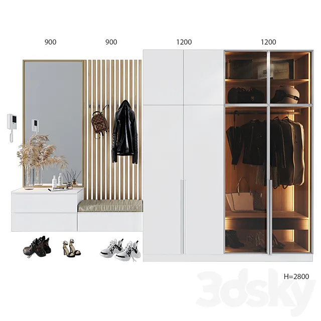 Composition in the hallway_120 3D Model