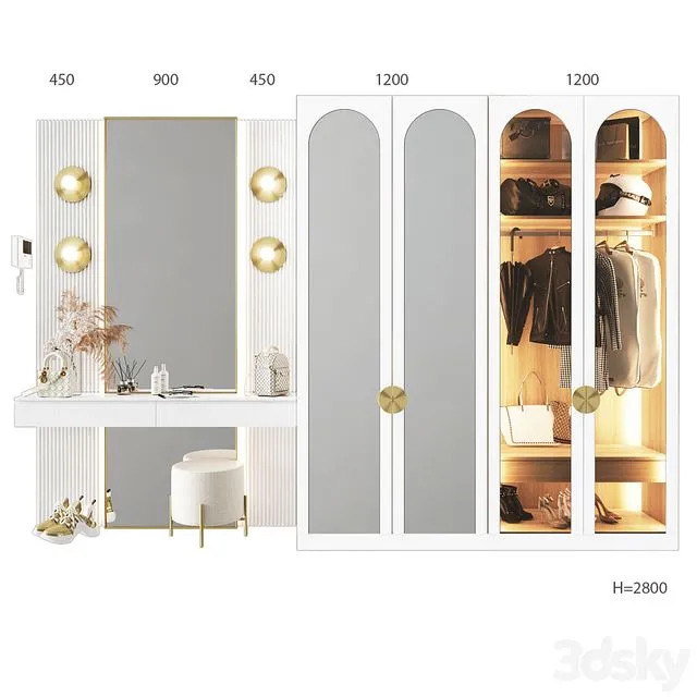 Composition in the hallway_121 3D Model