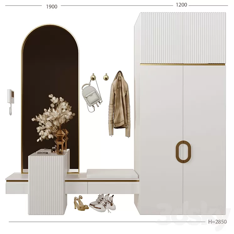 Composition in the hallway_125 3D Model