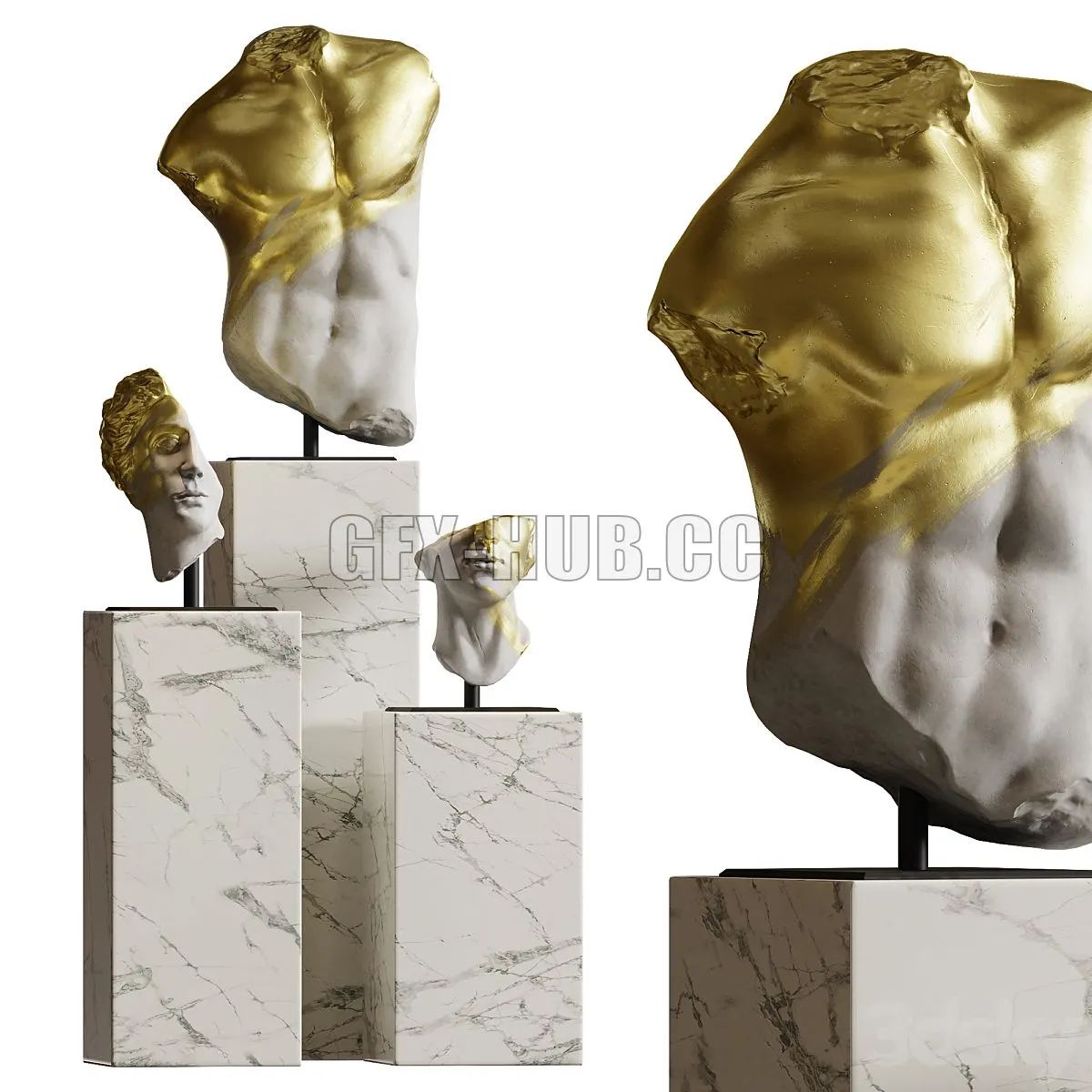 Composition of sculptures 3D Model