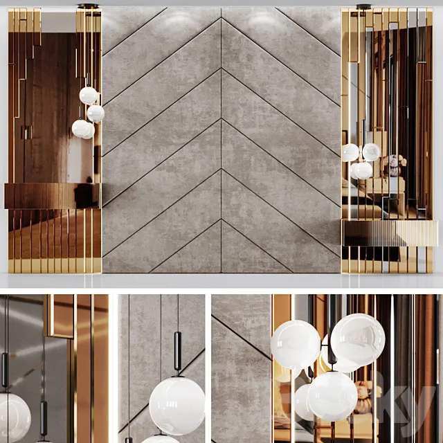 Composition of wall decoration in the bedroom 3D Model