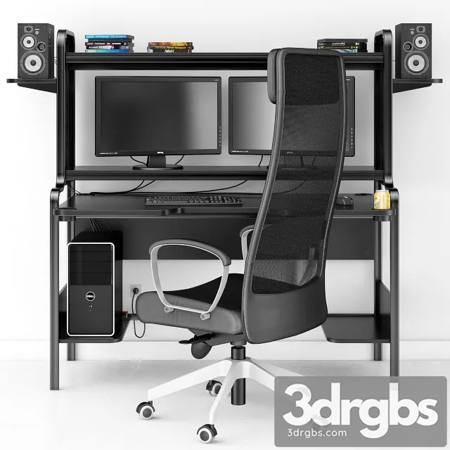 Computer Home Set 3D Model Download
