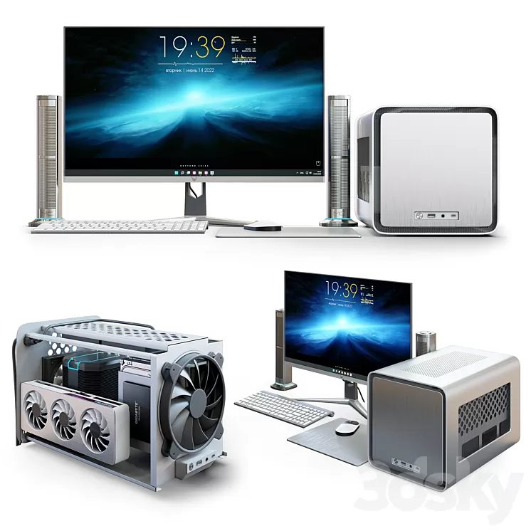 Computer in Jonsbo V8 case 3D Model Free