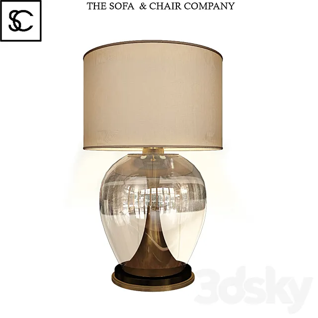 CONCAVE BRASS_TABLE LAMP 3D Model