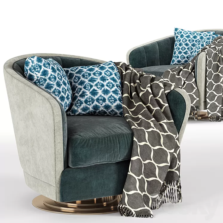 Concentric Swivel Caracole chair 3D Model Free