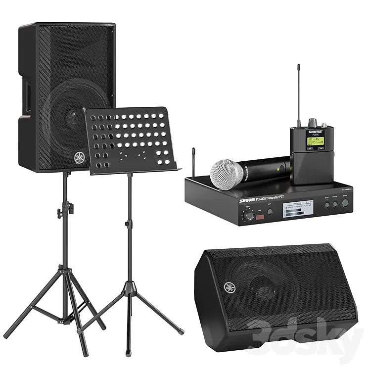 Concert accessories 3D Model Free Download