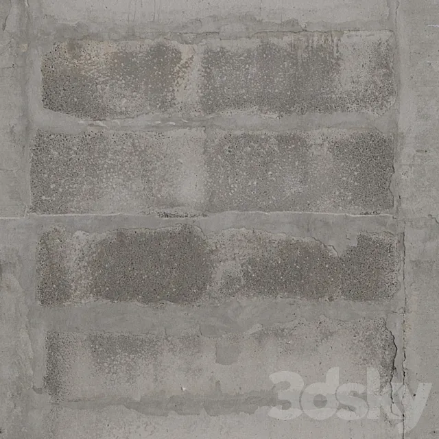 Concrete blocks (wall) 3D Model