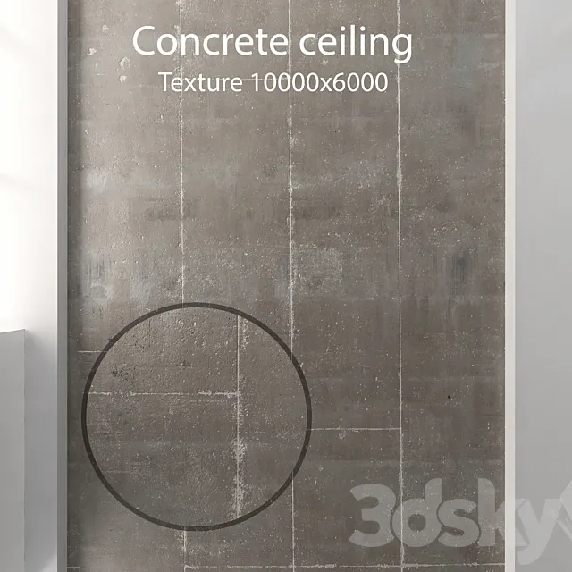Concrete ceiling 16 3D Model