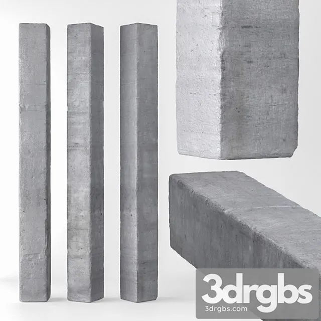 Concrete column 3D Model Free