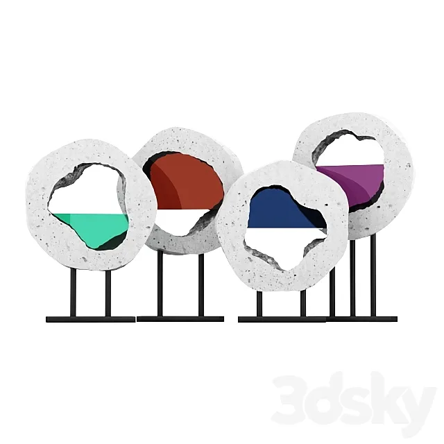 concrete decor set 3DModel
