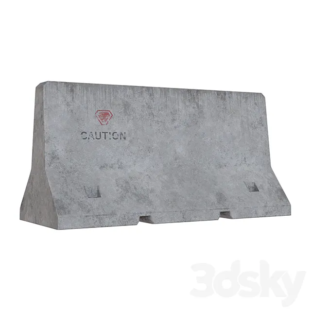 Concrete fence 3DModel