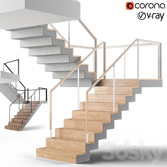 Concrete ladder 3DModel