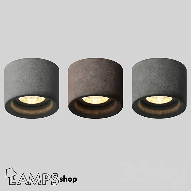 Concrete Lamps v4 3DModel