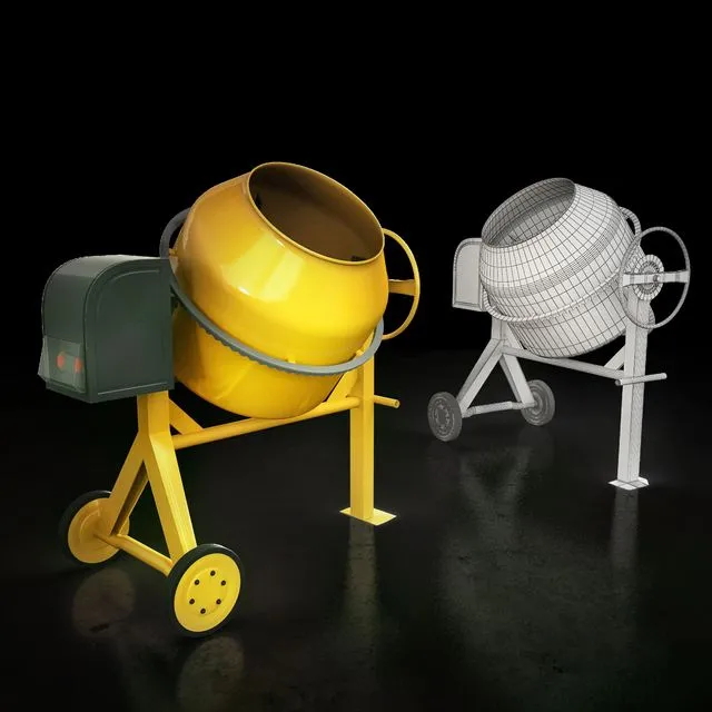 Concrete mixer 3D Model