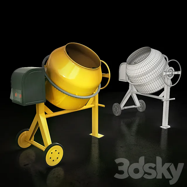 concrete mixer 3D Model
