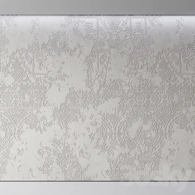 Concrete pattern wall 3D Model