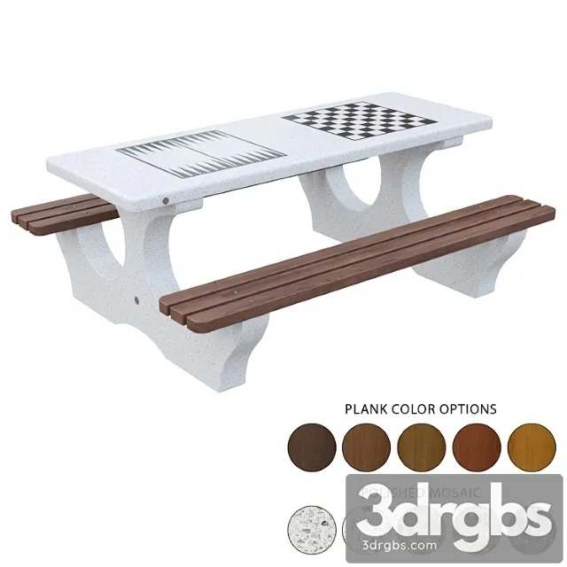 Concrete play table 115 3D Model Free
