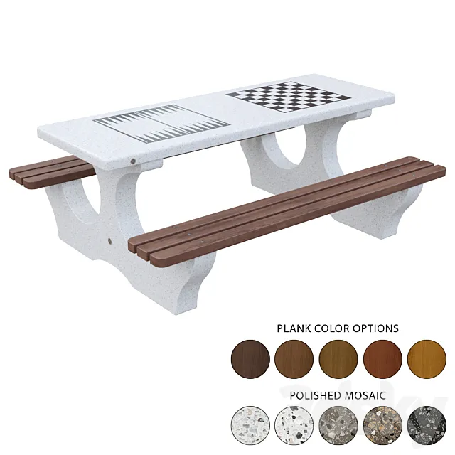 Concrete Play Table 115 3D Model
