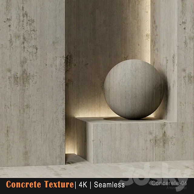 Concrete texture06-concrete tiles 3D Model