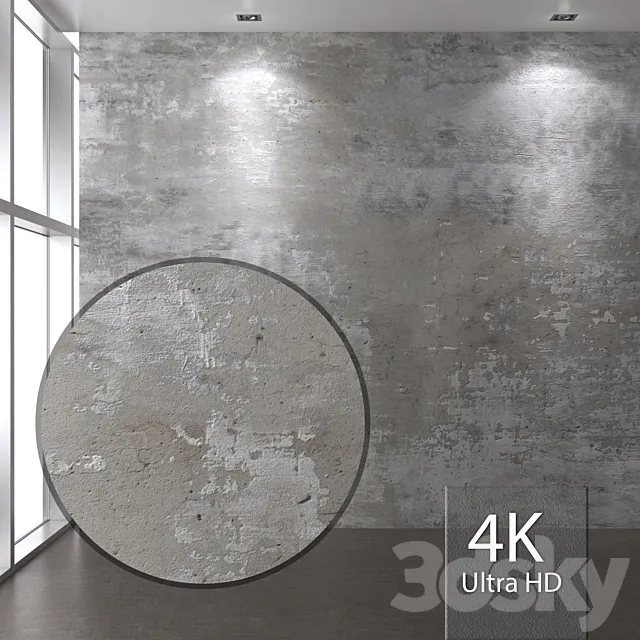 Concrete wall 120 3D Model