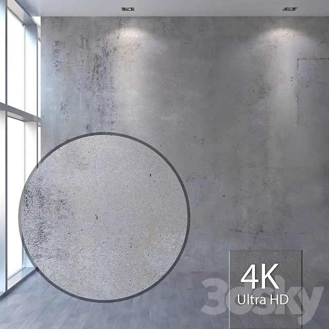 Concrete wall 387 3D Model