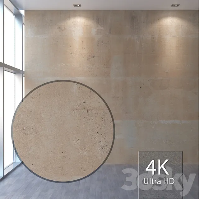 Concrete wall 390 3D Model