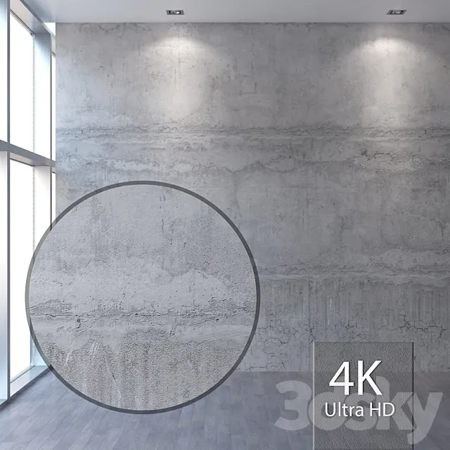 Concrete wall 430 3D Model