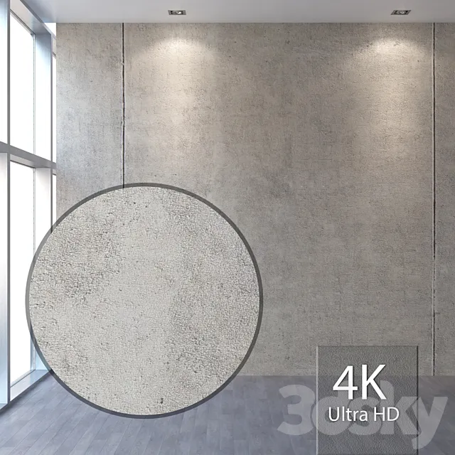 Concrete wall 457 3D Model