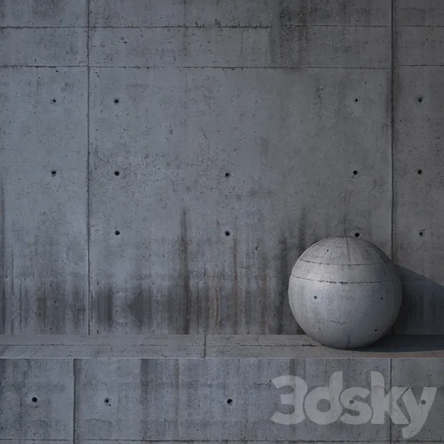 Concrete wall 78 3DModel