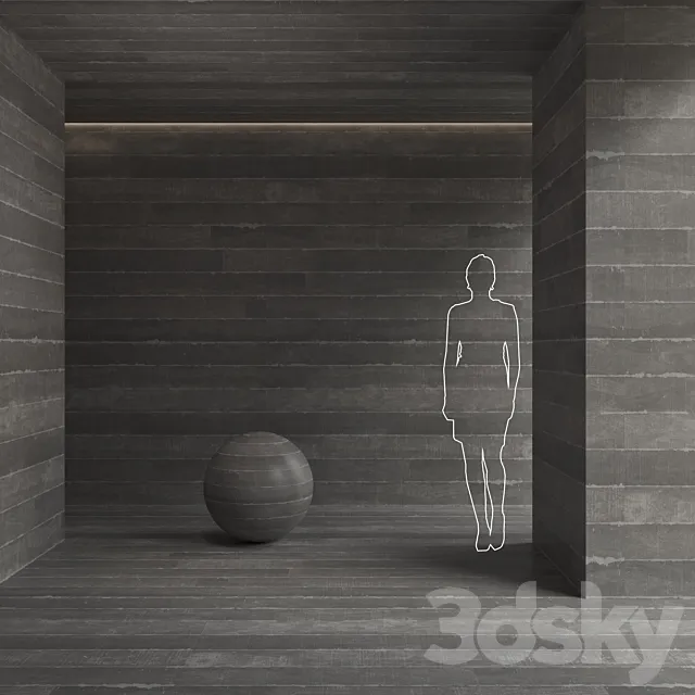 Concrete wall made from wood formwork Free Download