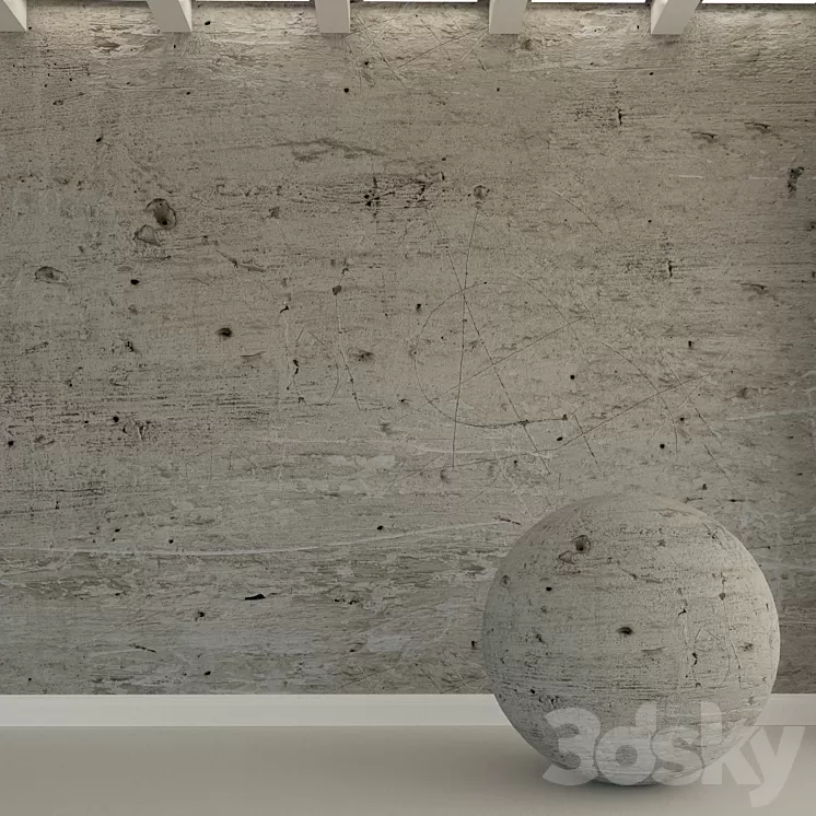 Concrete wall. Old concrete. 173 3D Model Free