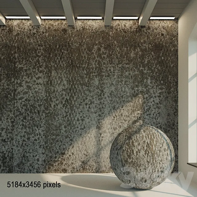 Concrete wall. Old concrete. 23 3D Model