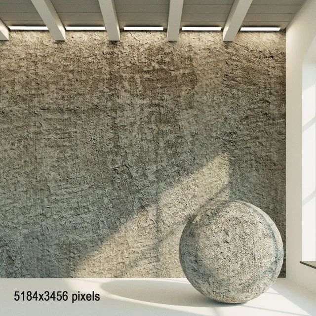 Concrete wall. Old concrete. 51 3D Model