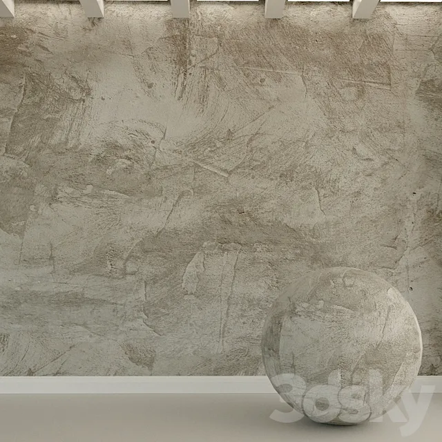 Concrete wall. Old concrete. 94 3D Model