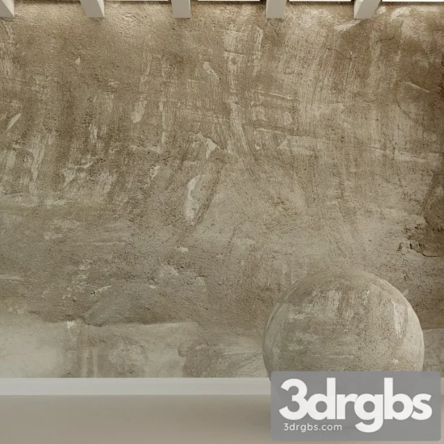 Concrete wall. old stucco. 45 3D Model Free