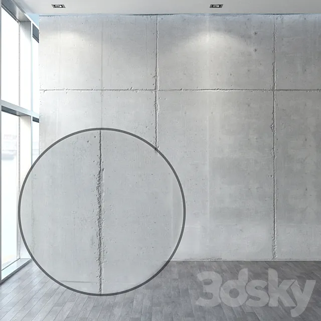 Concrete with seams 3D Model