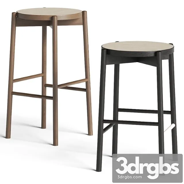 Conde House Kotan High Bar Stools 3D Model Free