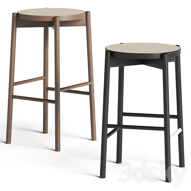Conde House Kotan High Bar Stools 3DModel