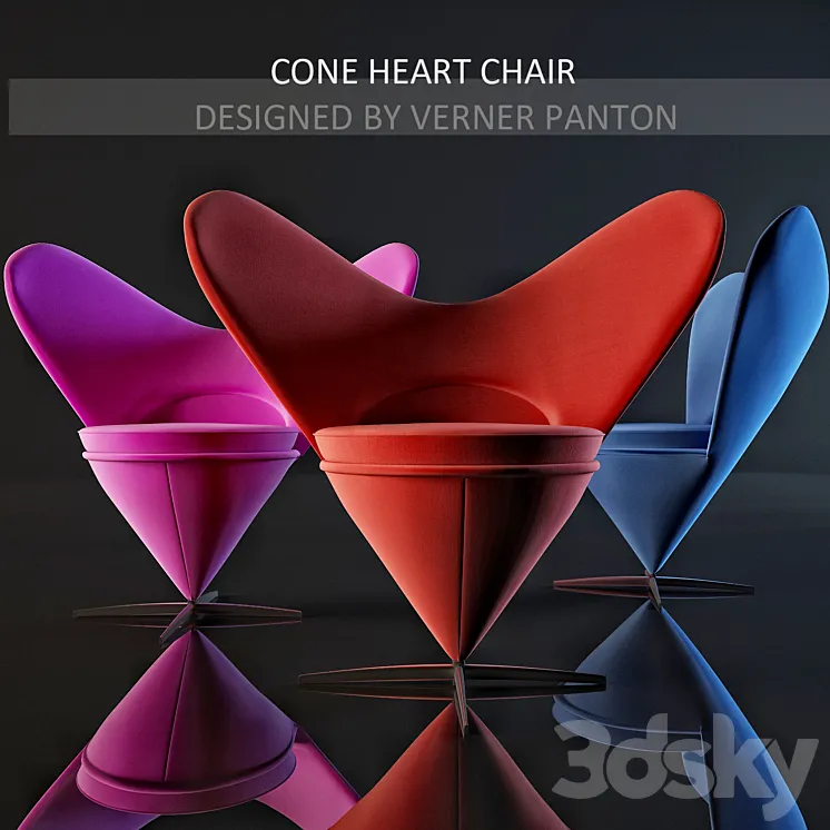 Cone Heart Chair 3D Model Free