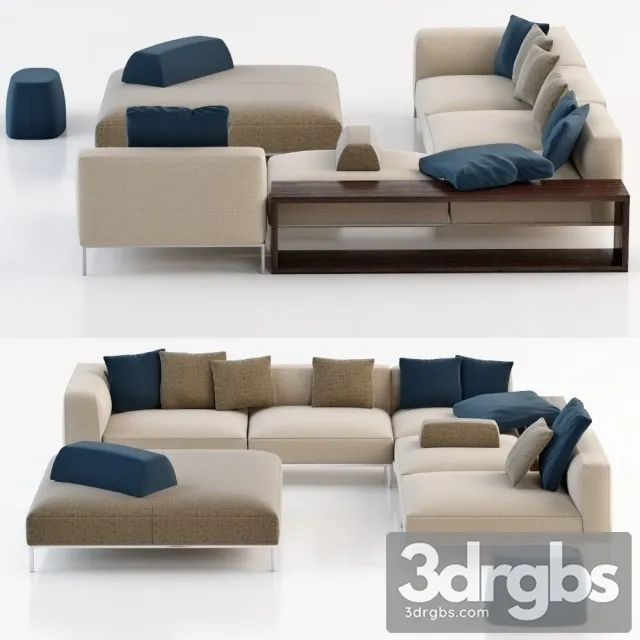 Coner Moderm Sofa 3D Model Free