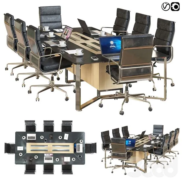 Conference table03 3D Model