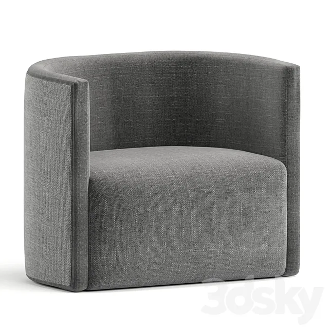 CONFIDENT RATTAN By Living Divani Fabric armchair with armrests 3DModel